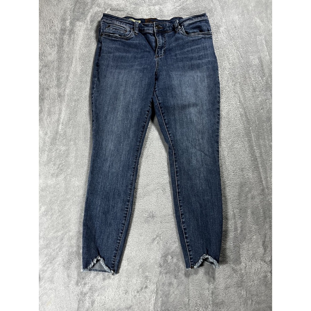 Kut From The Kloth Jeans Women 16Denim Carlo Ankle Skinny Stretch Shark Bite Hem